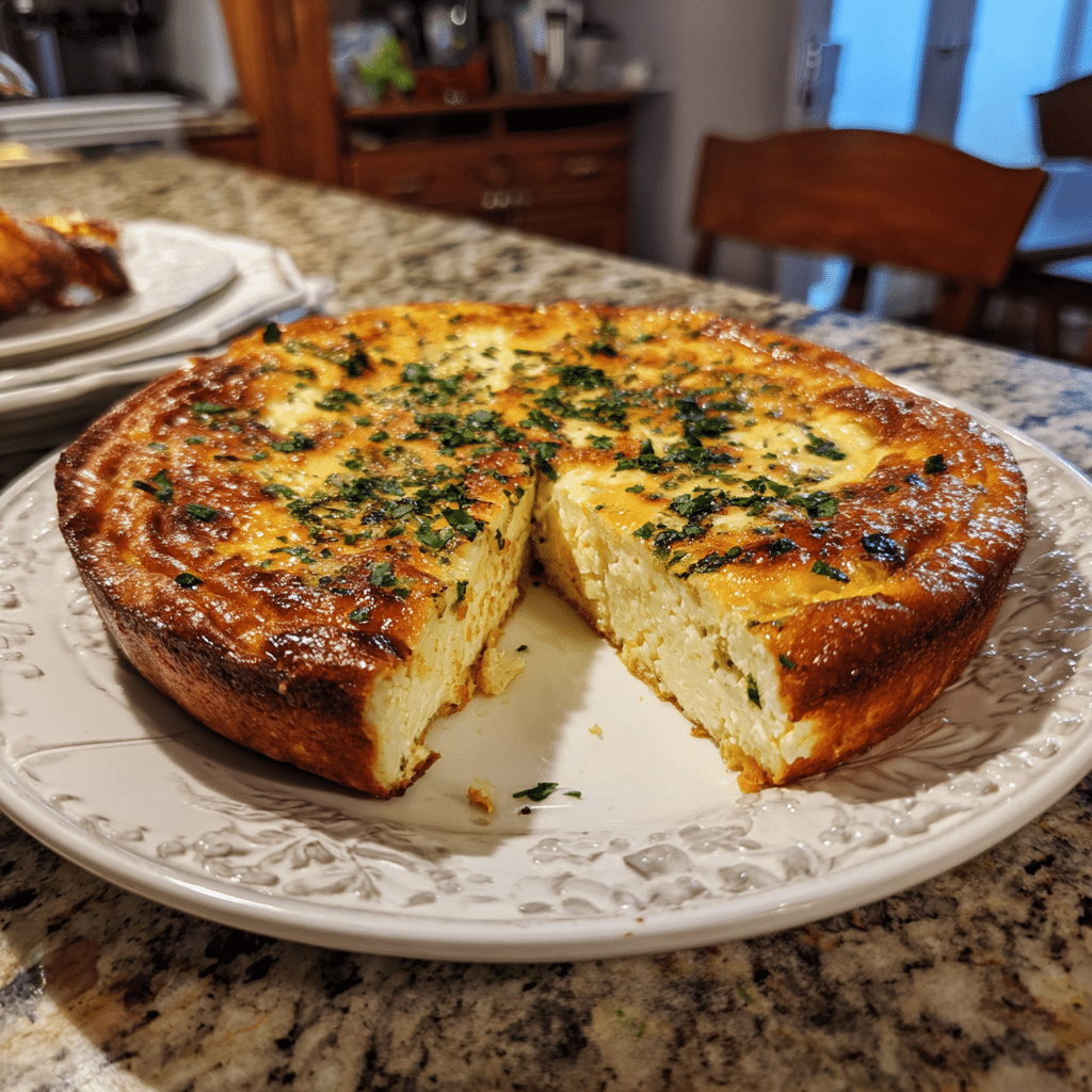 Crustless Cottage Cheese Breakfast Quiche