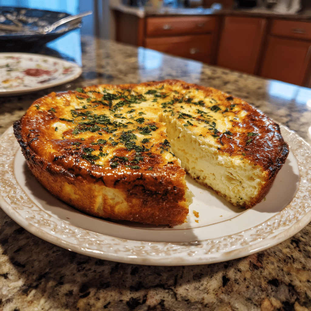 Crustless Cottage Cheese Breakfast Quiche