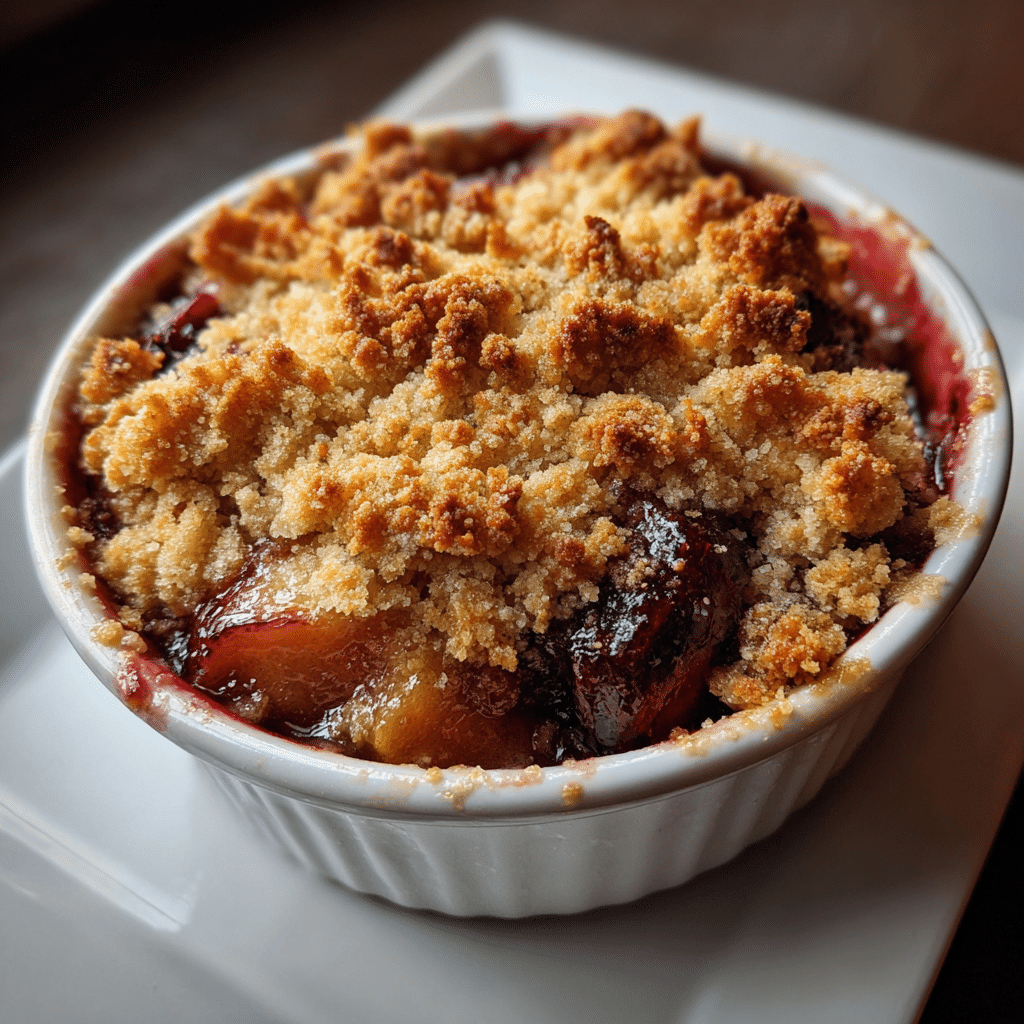 Cinnamon Plum Crumble