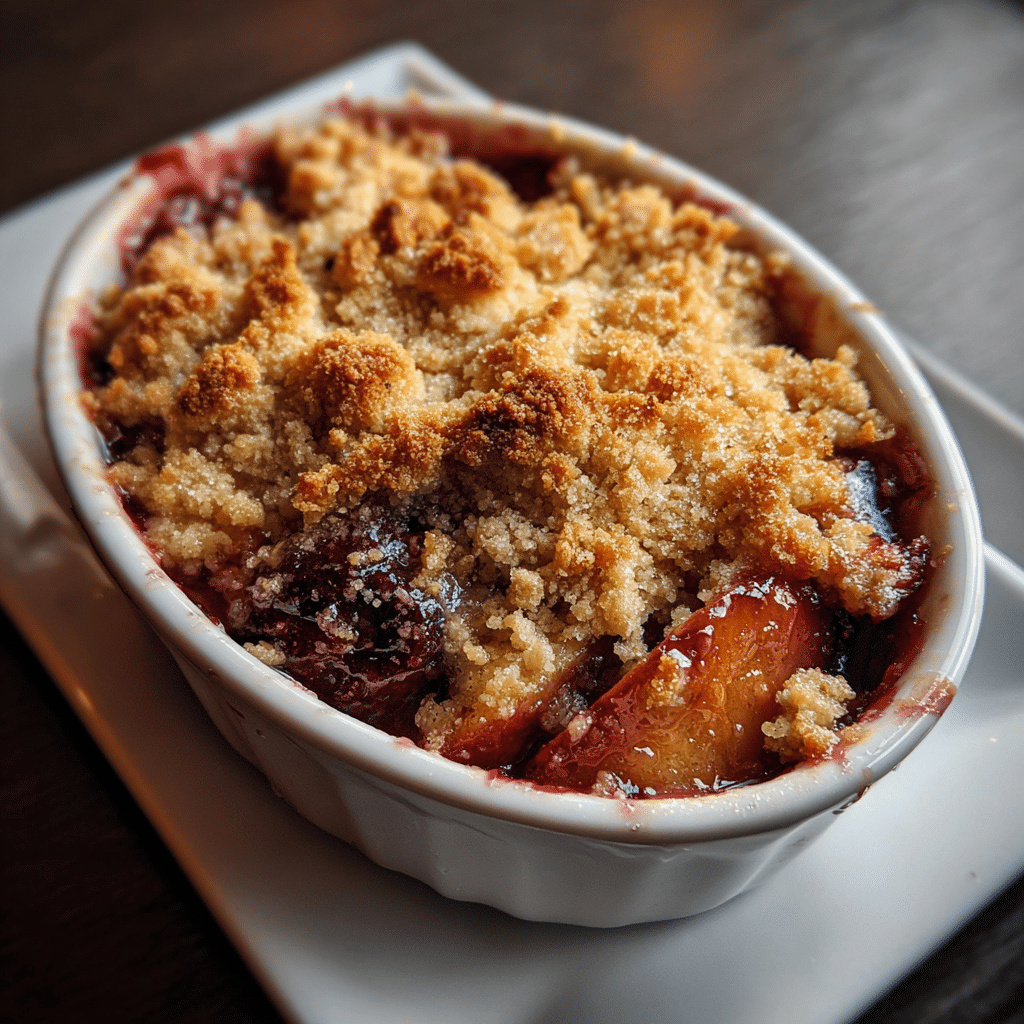 Cinnamon Plum Crumble