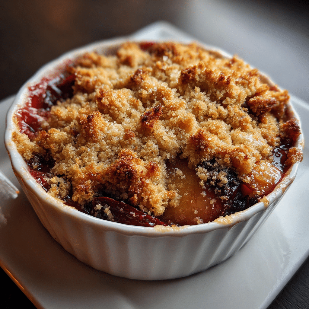 Cinnamon Plum Crumble