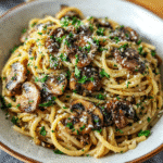 Mushroom Garlic Butter Pasta
