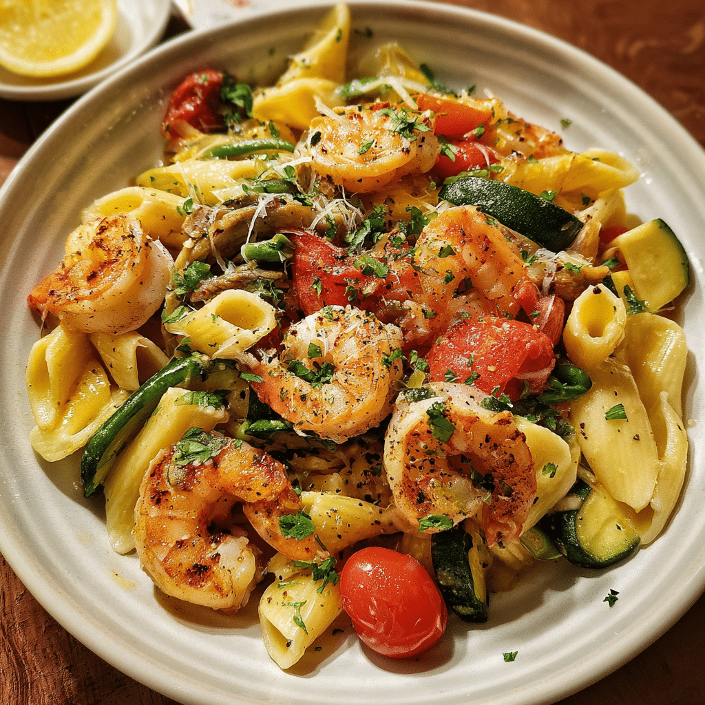 How to Whip Up a Delicious Shrimp Pasta with Vegetables Fast!