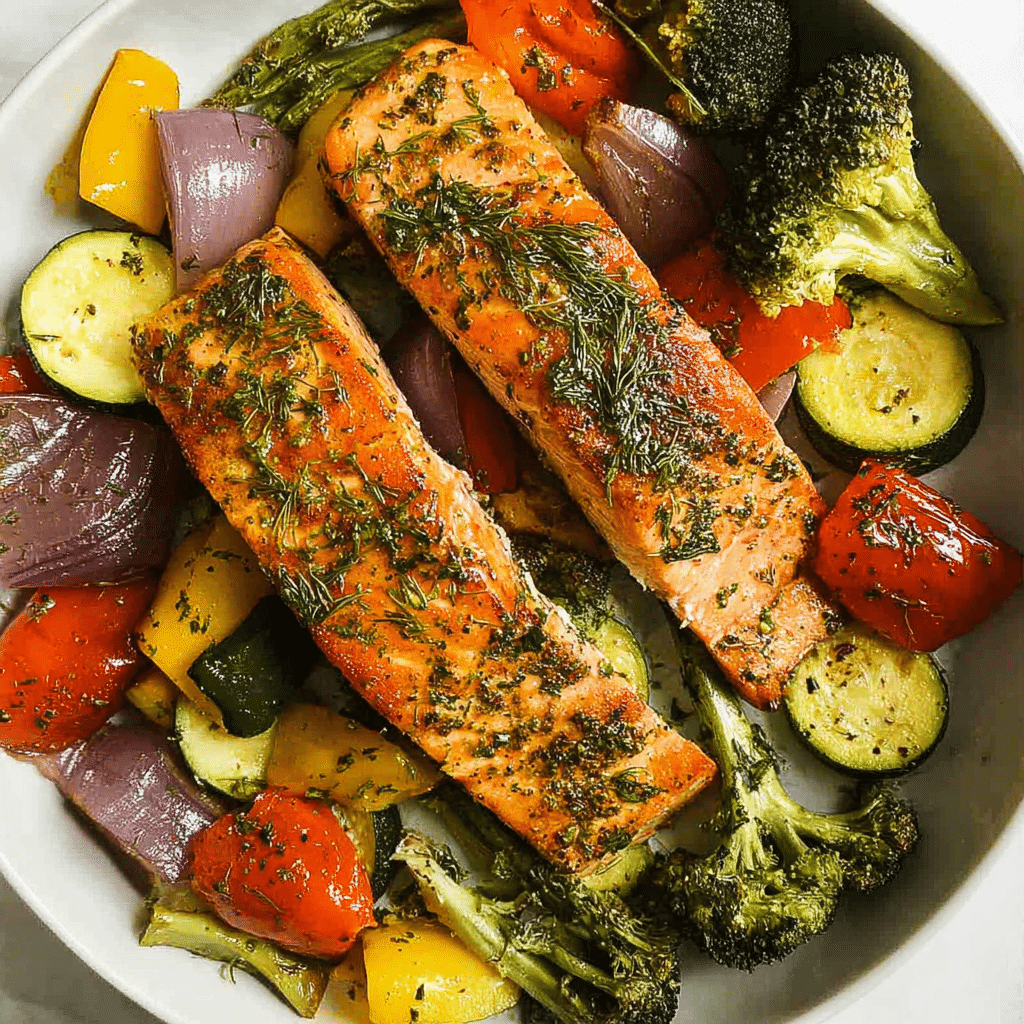 Sheet Pan Salmon with Vegetables: Easy Weeknight Dinner Magic!