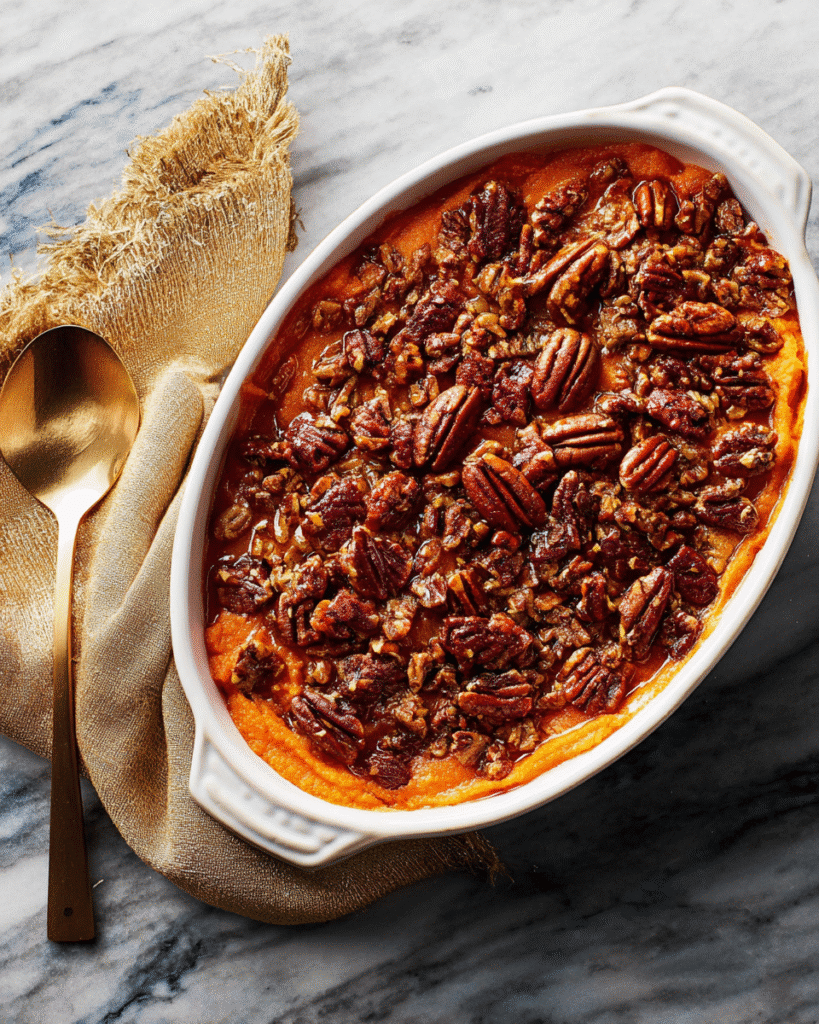 Southern Maple Sweet Potato Casserole: A Pecan Paradise!