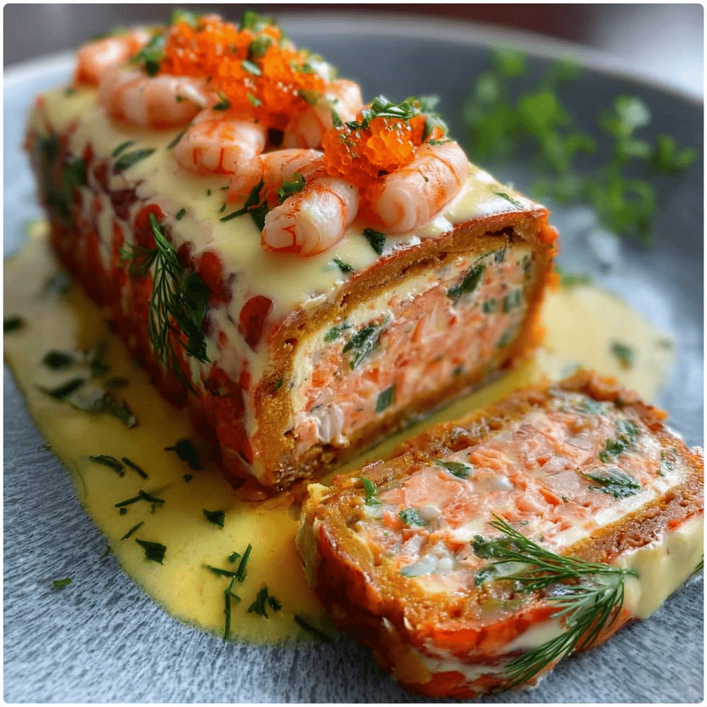 Bûche Salée aux Saveurs de la Mer : Crabe, Saumon Fumé & Gambas