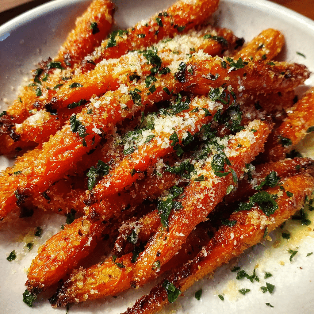 Crispy Parmesan Roasted Carrots