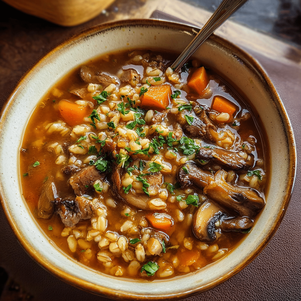 Beef Mushroom Barley Soup: Cozy Comfort in Every Spoonful