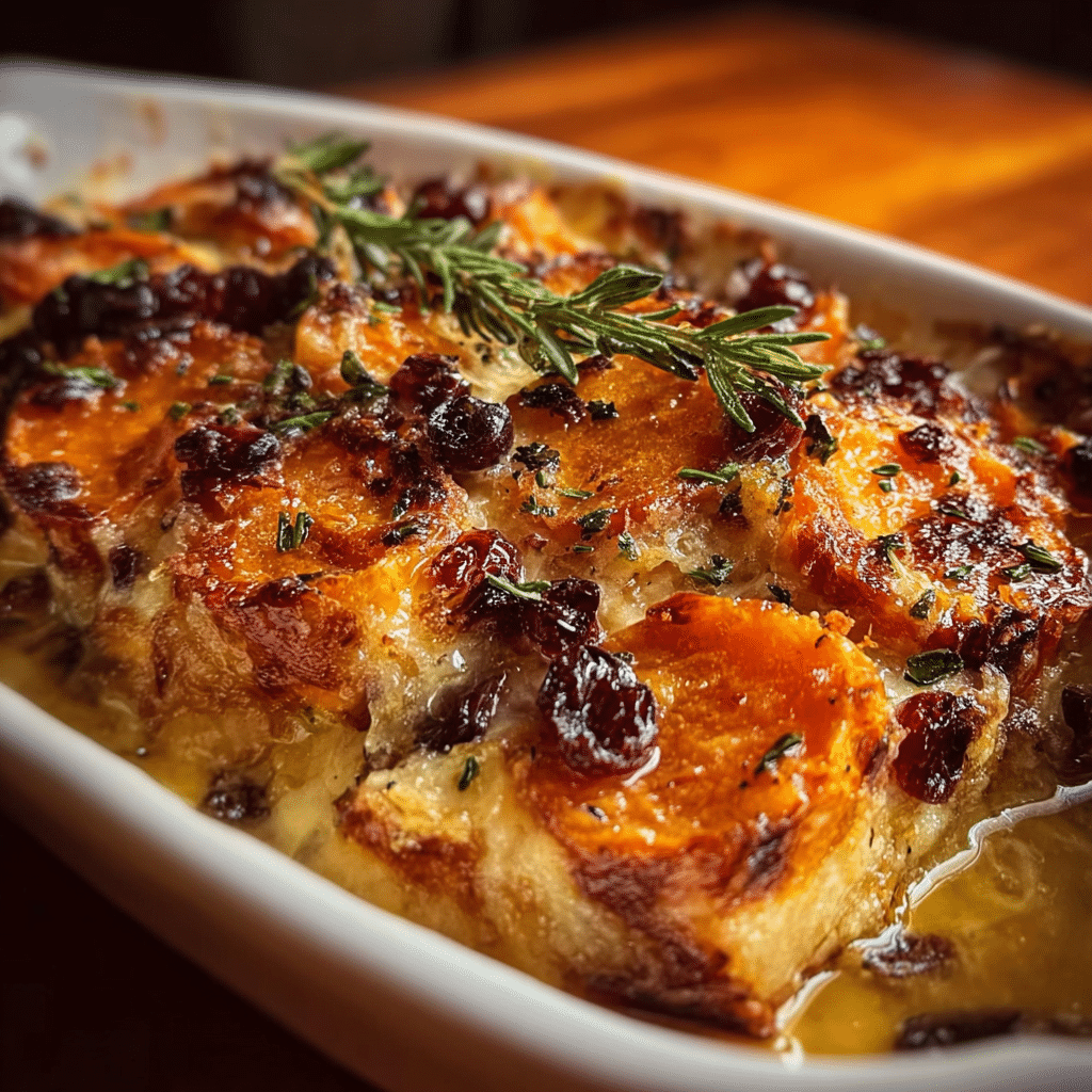 Sweet Potato & Cranberry Gratin