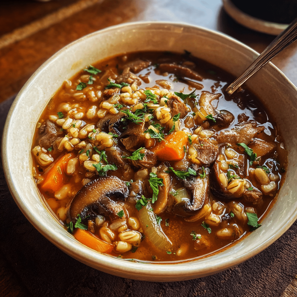 Beef Mushroom Barley Soup: Cozy Comfort in Every Spoonful