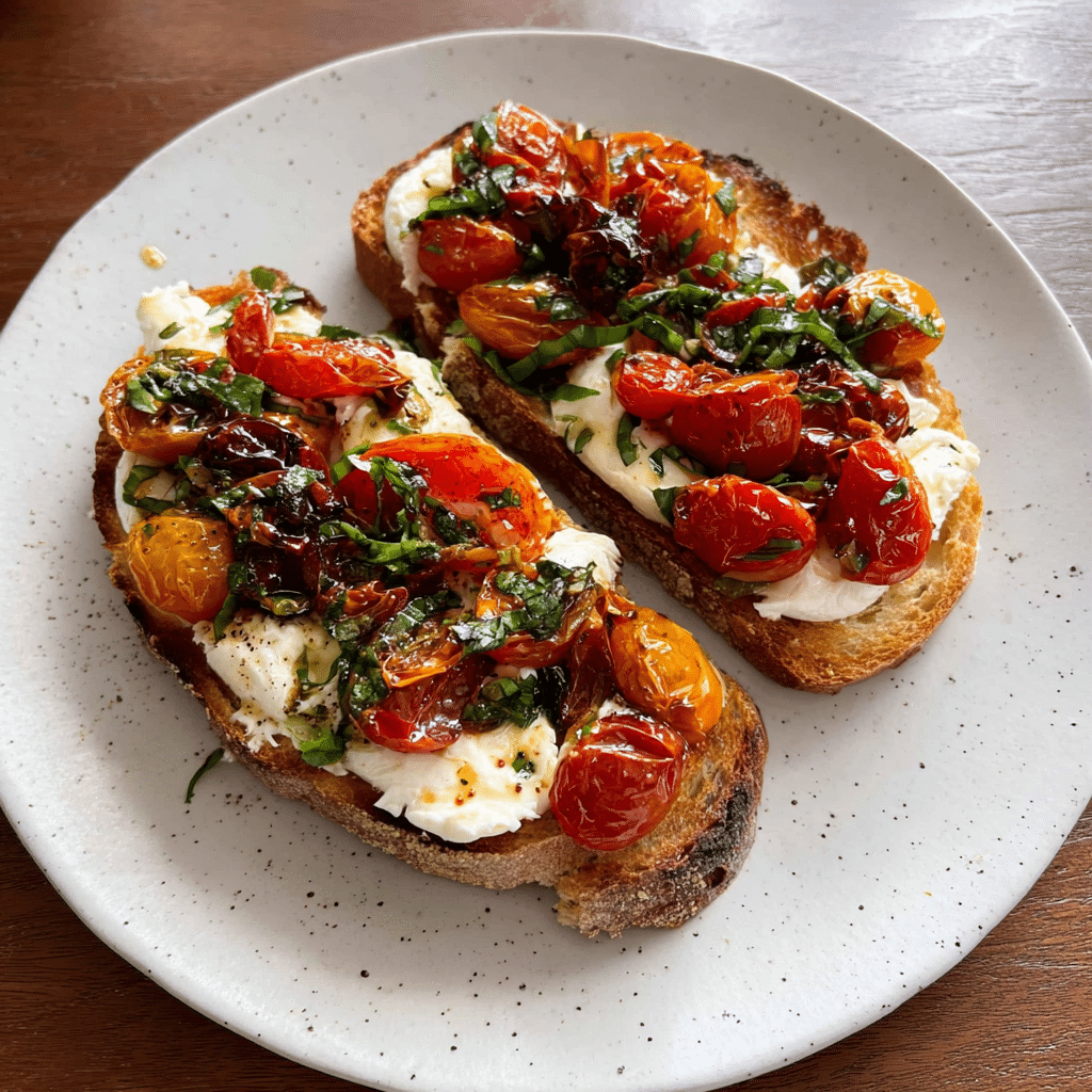 Savory Burrata & Roasted Tomato Toast