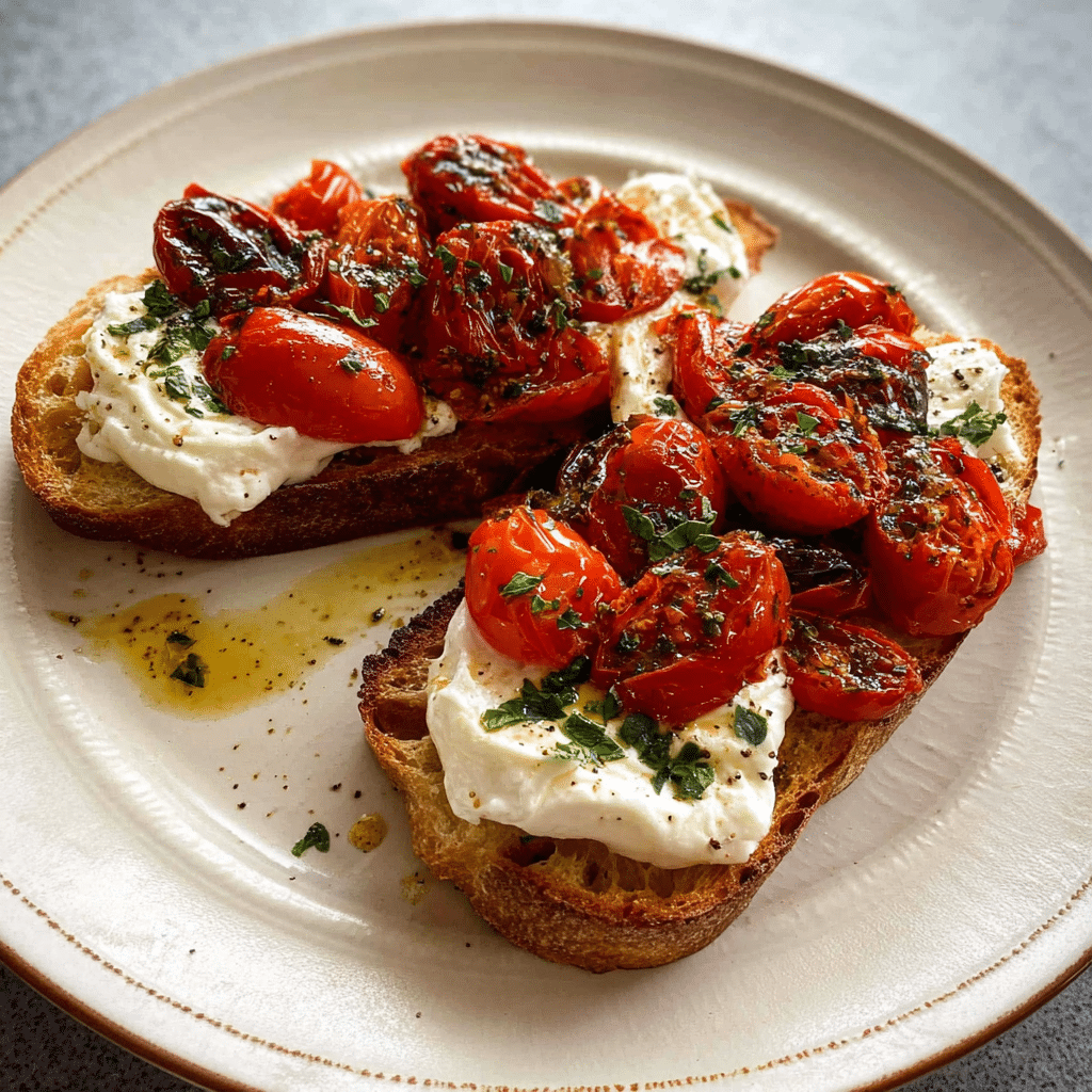 Savory Burrata & Roasted Tomato Toast