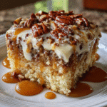 Butter Pecan Praline Poke Cake