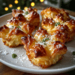 Caramelized Pear and Brie Snowflake Puffs