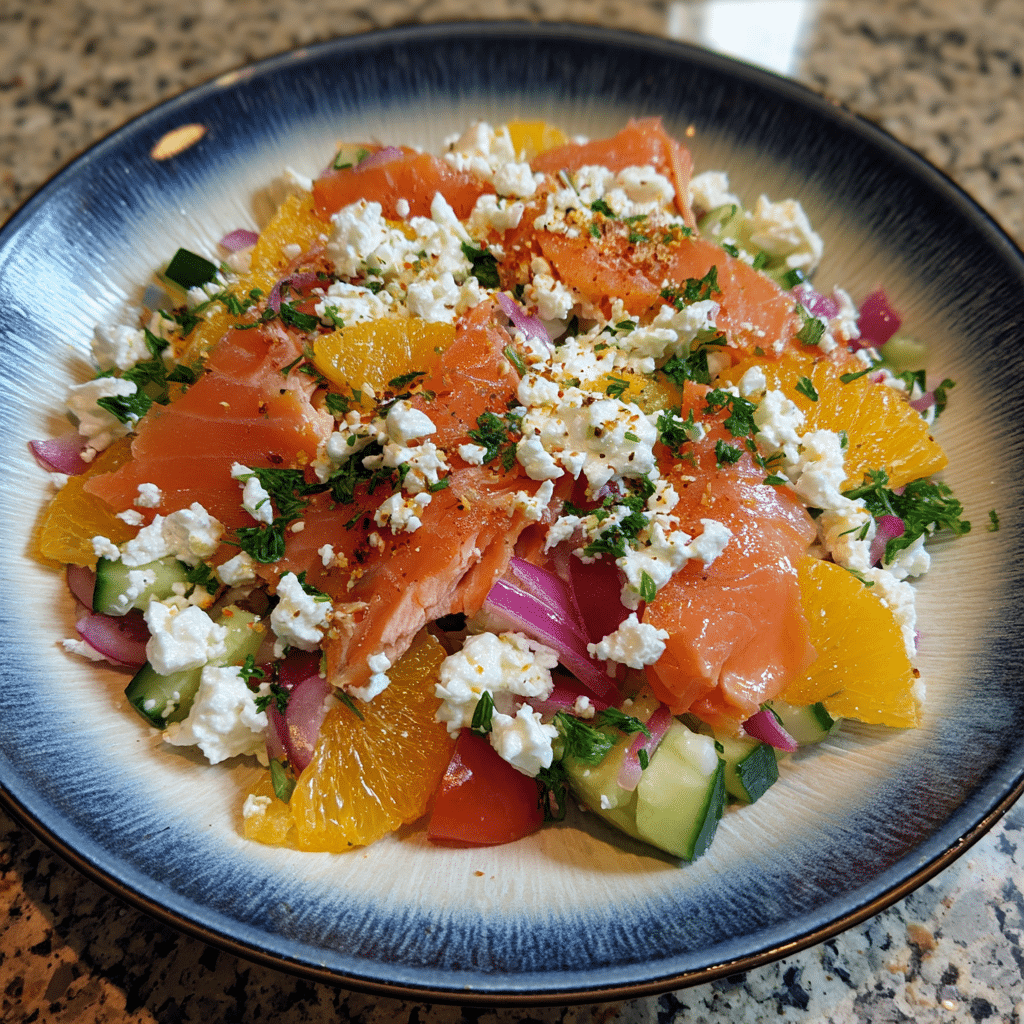 Cottage Cheese Smoked Salmon Salad 
