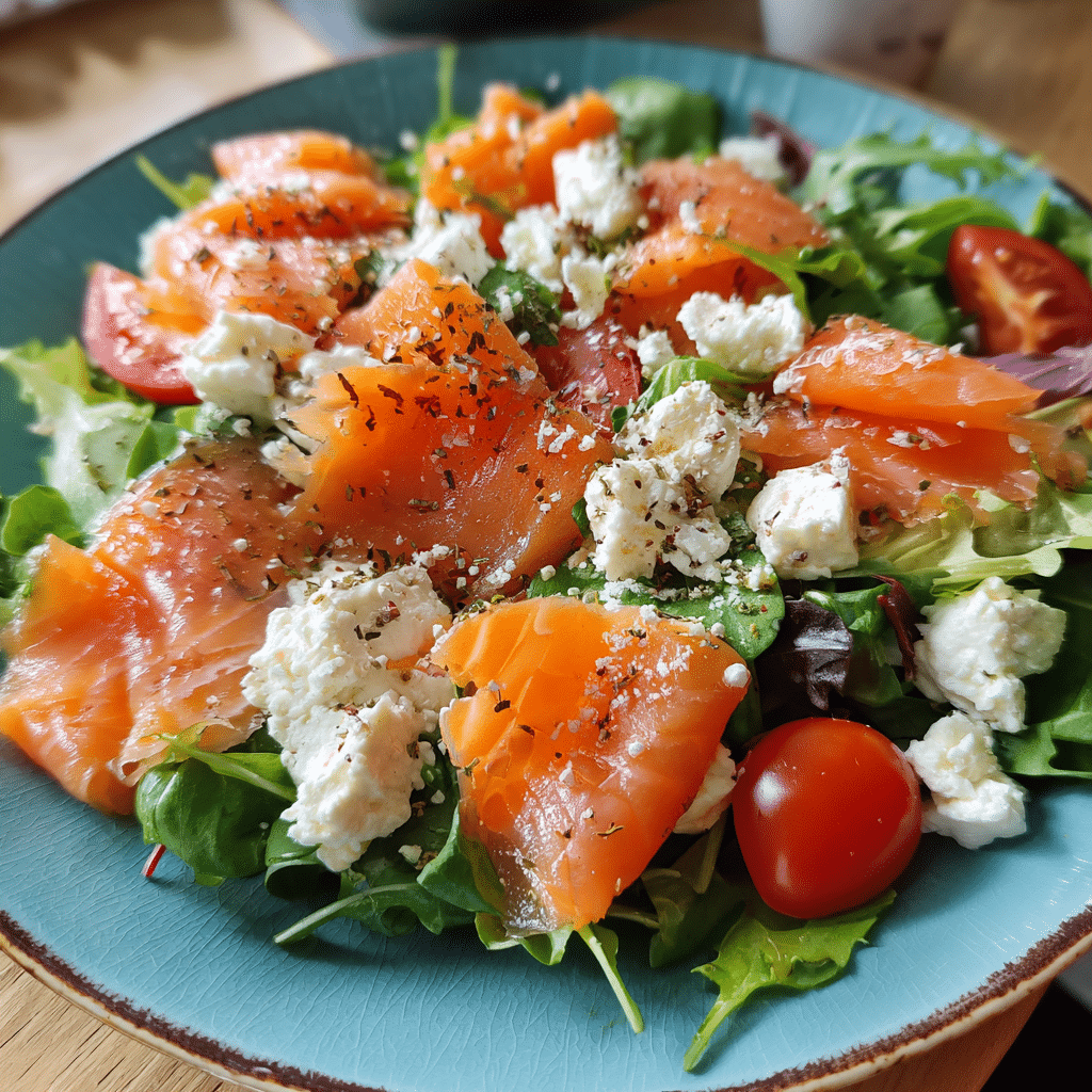 Cottage Cheese Smoked Salmon Salad 