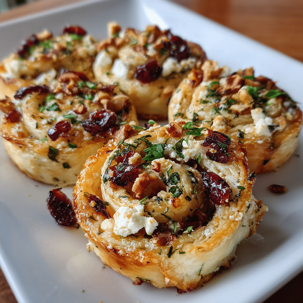 Cranberry Feta Pinwheels