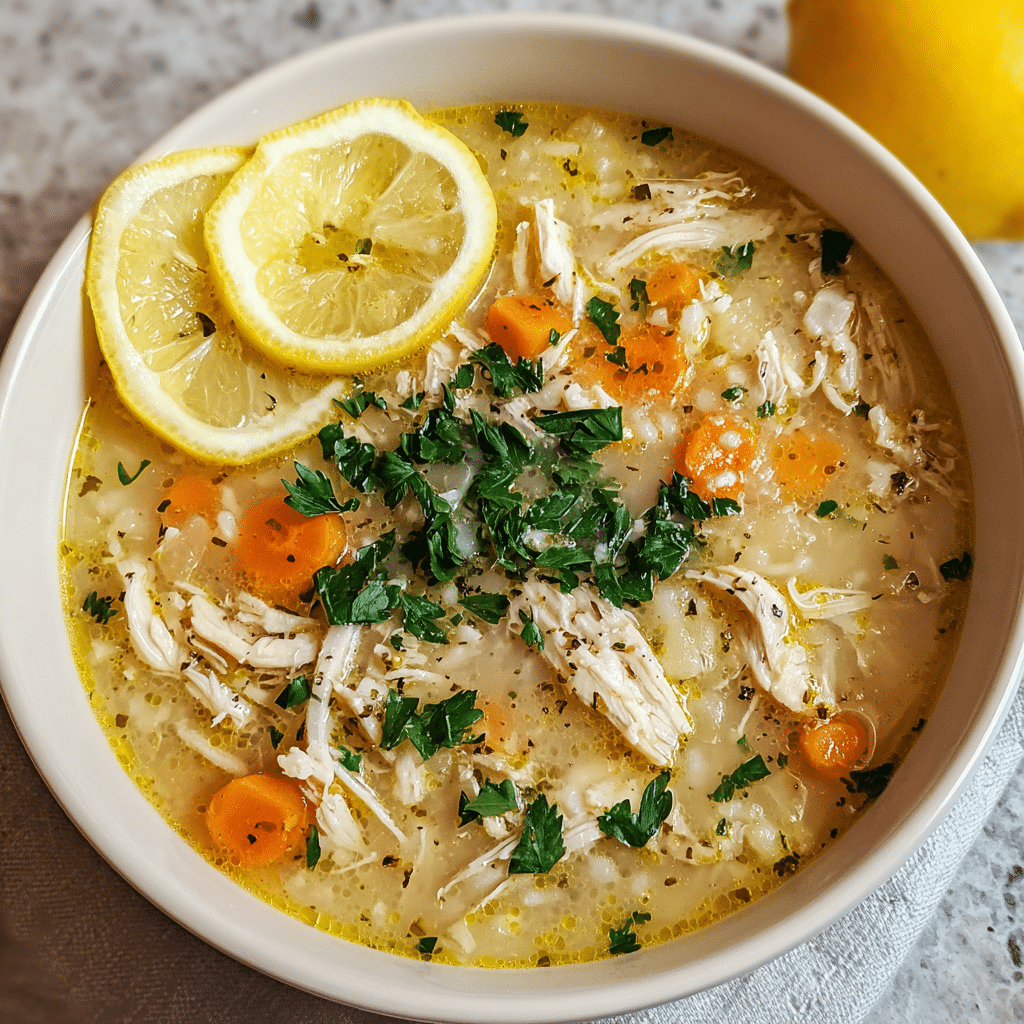 Crockpot Lemon Chicken Soup