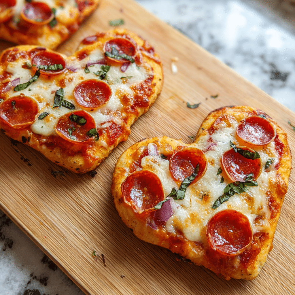 Heart-Shaped Mini Pizzas
