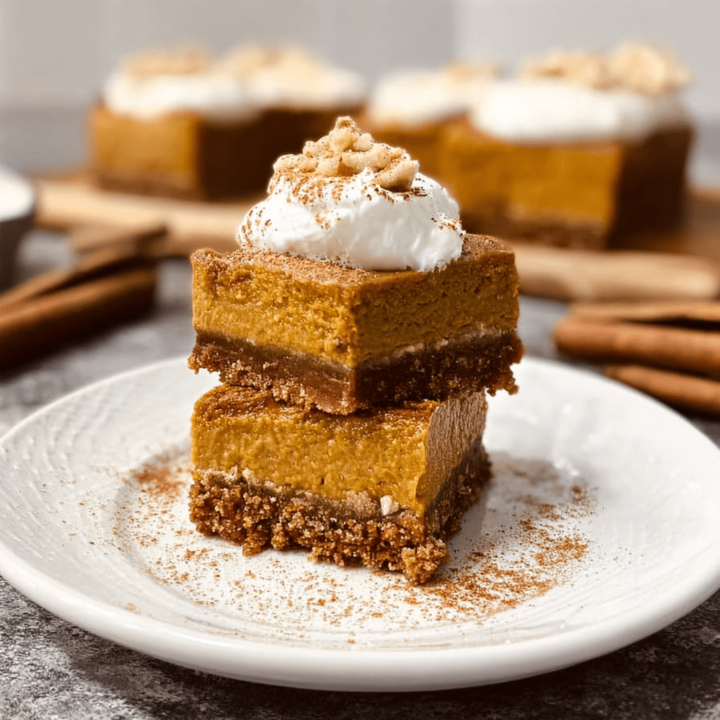 Pumpkin Bars with Gingersnap Crust