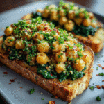 Smashed Chickpea & Spinach Toast