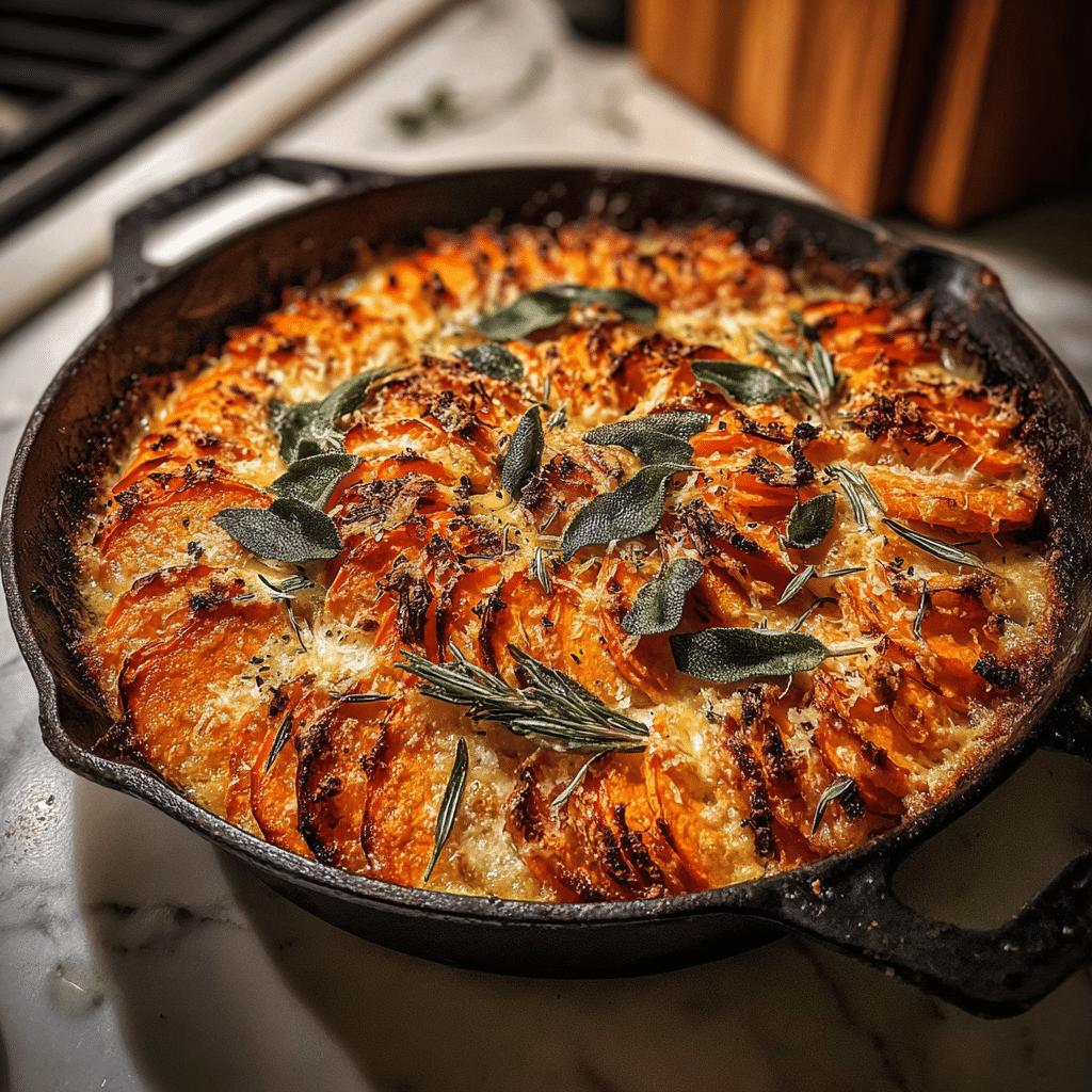 Sweet Potato Gratin with Sage