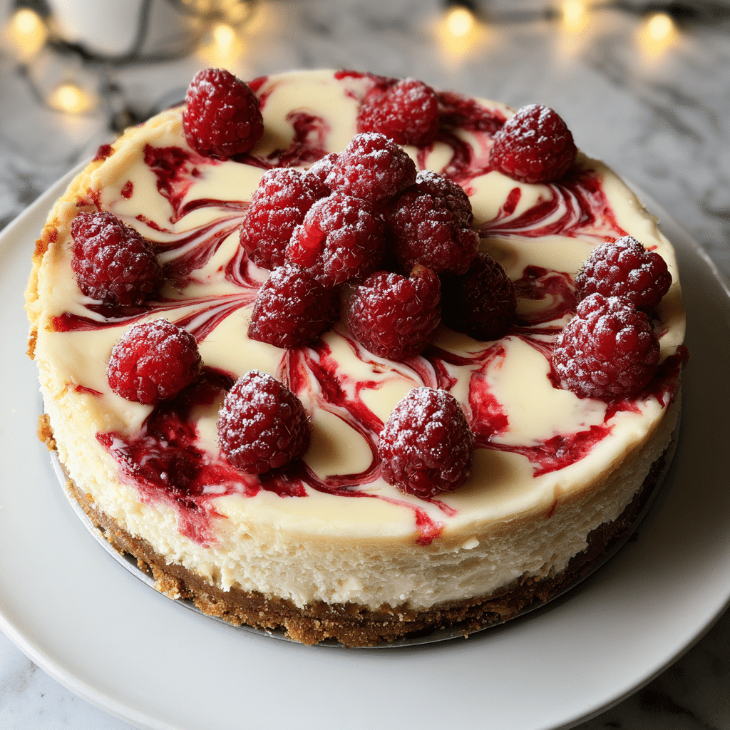 White Chocolate Raspberry Cheesecake
