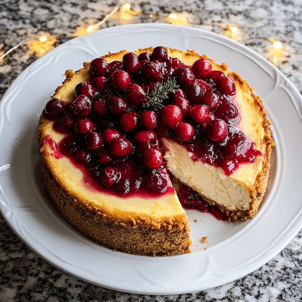  cranberry orange cheesecake