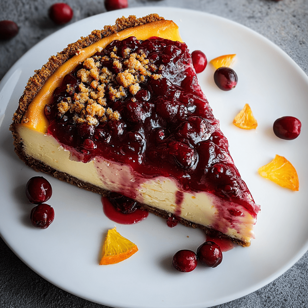 cranberry orange cheesecake