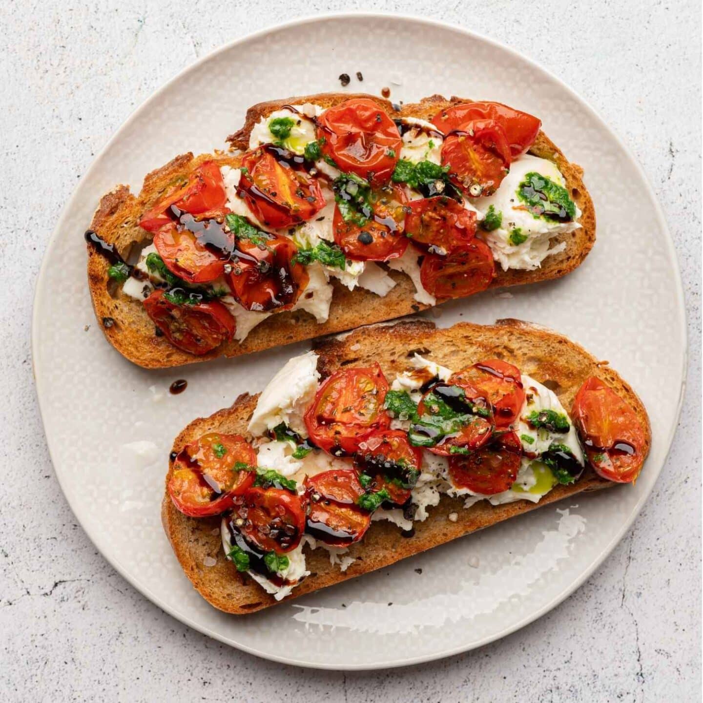 Savory Burrata & Roasted Tomato Toast