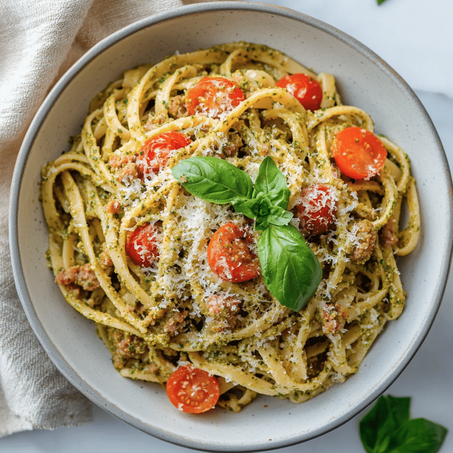 Sausage Pesto Pasta