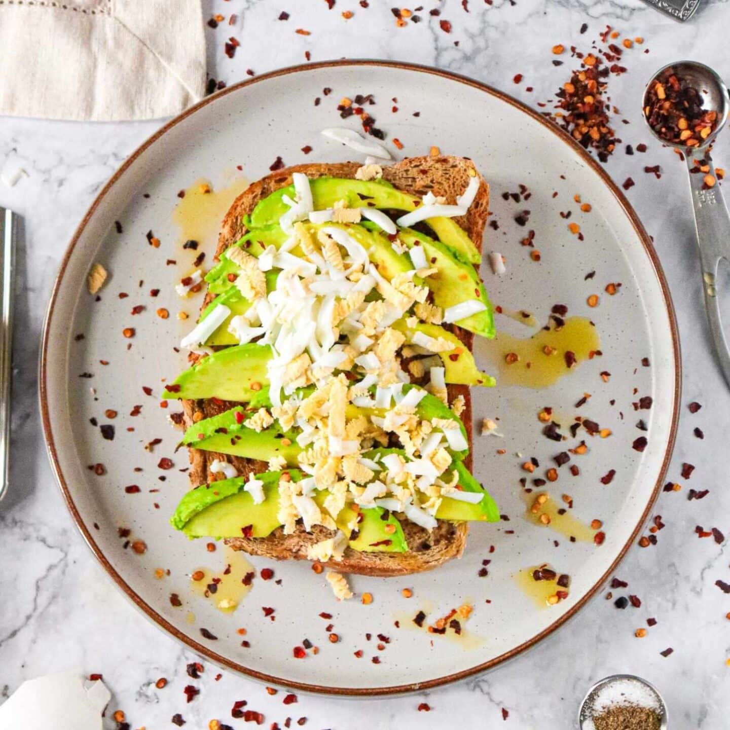 Grated Egg Avocado Toast
