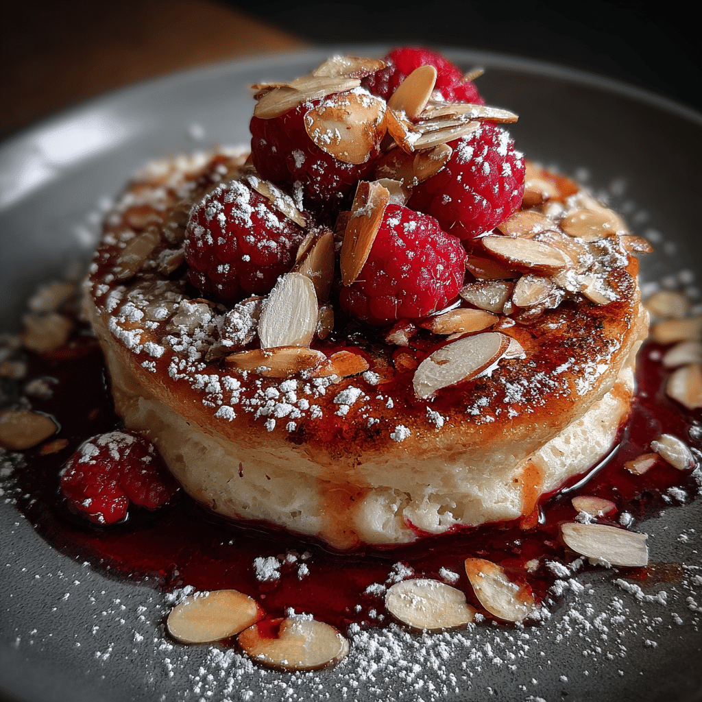 Best Raspberry Almond Cottage Cheese Pancakes in 15 Mins!