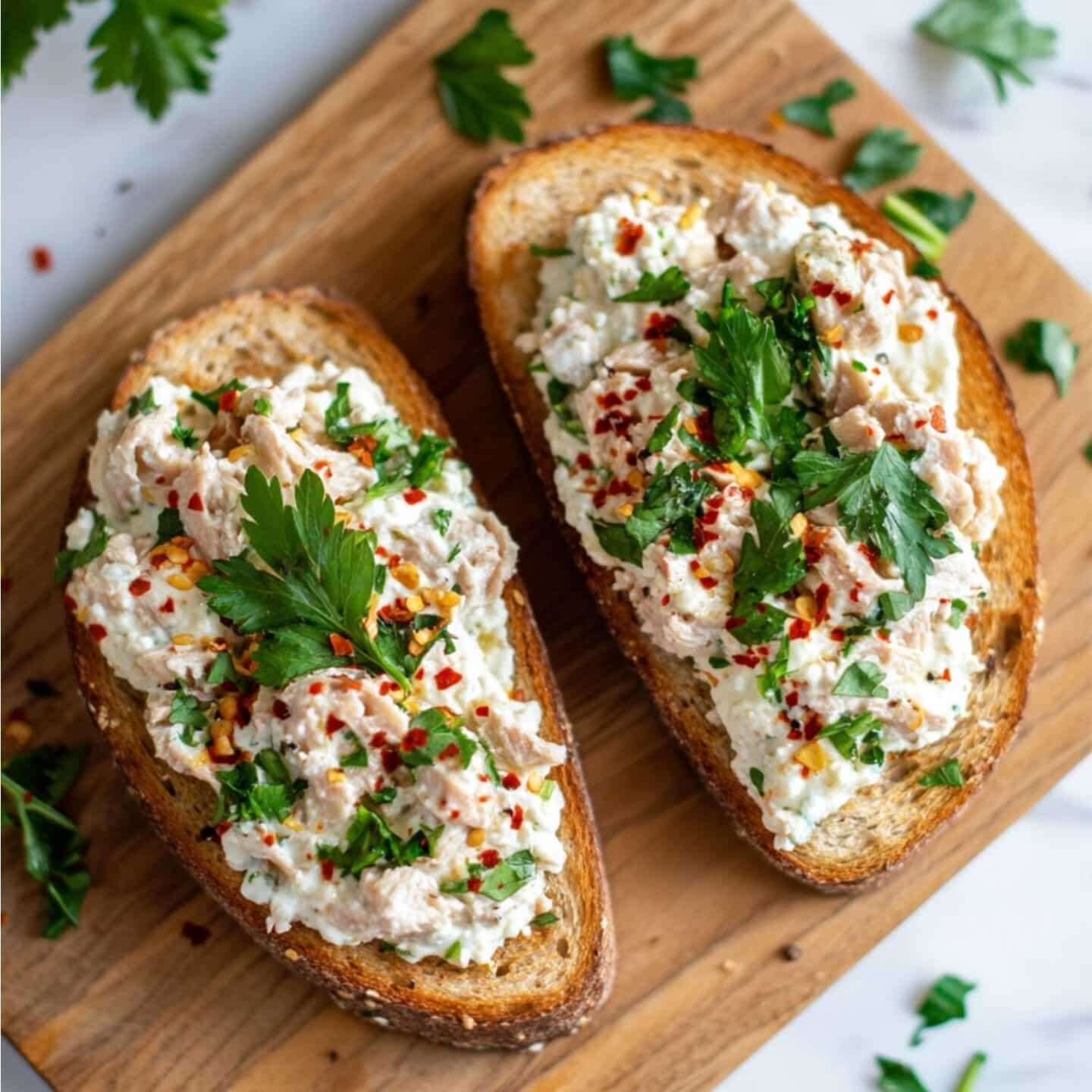 Cottage Cheese Tuna Salad Toast