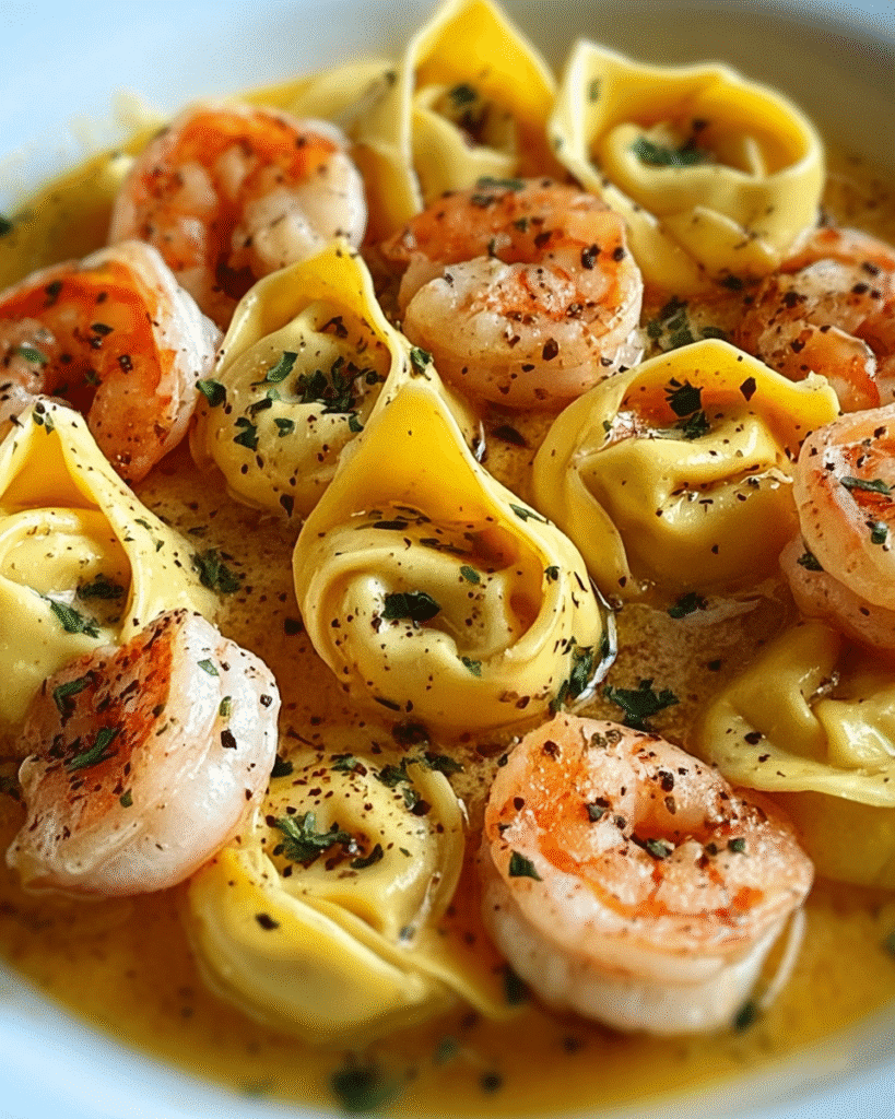 Shrimp Tortellini: Garlic Butter Sauce Magic in Minutes!