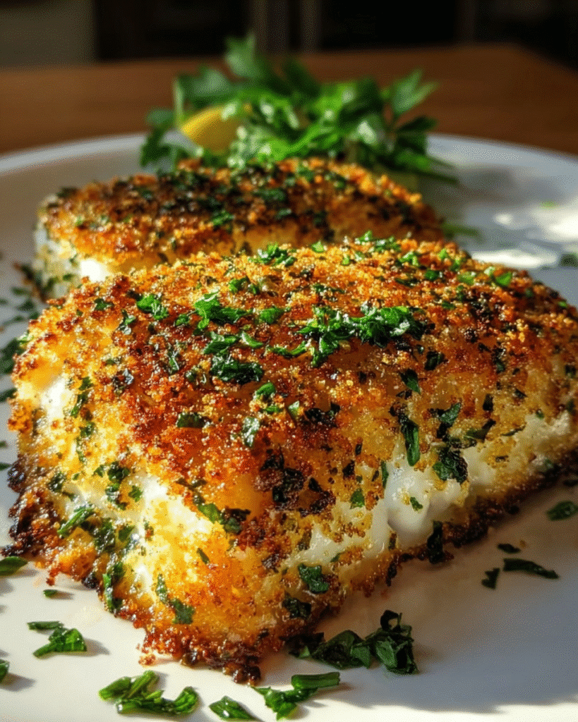 Garlic Parmesan Crusted Halibut: Quick & Crispy Dinner Magic