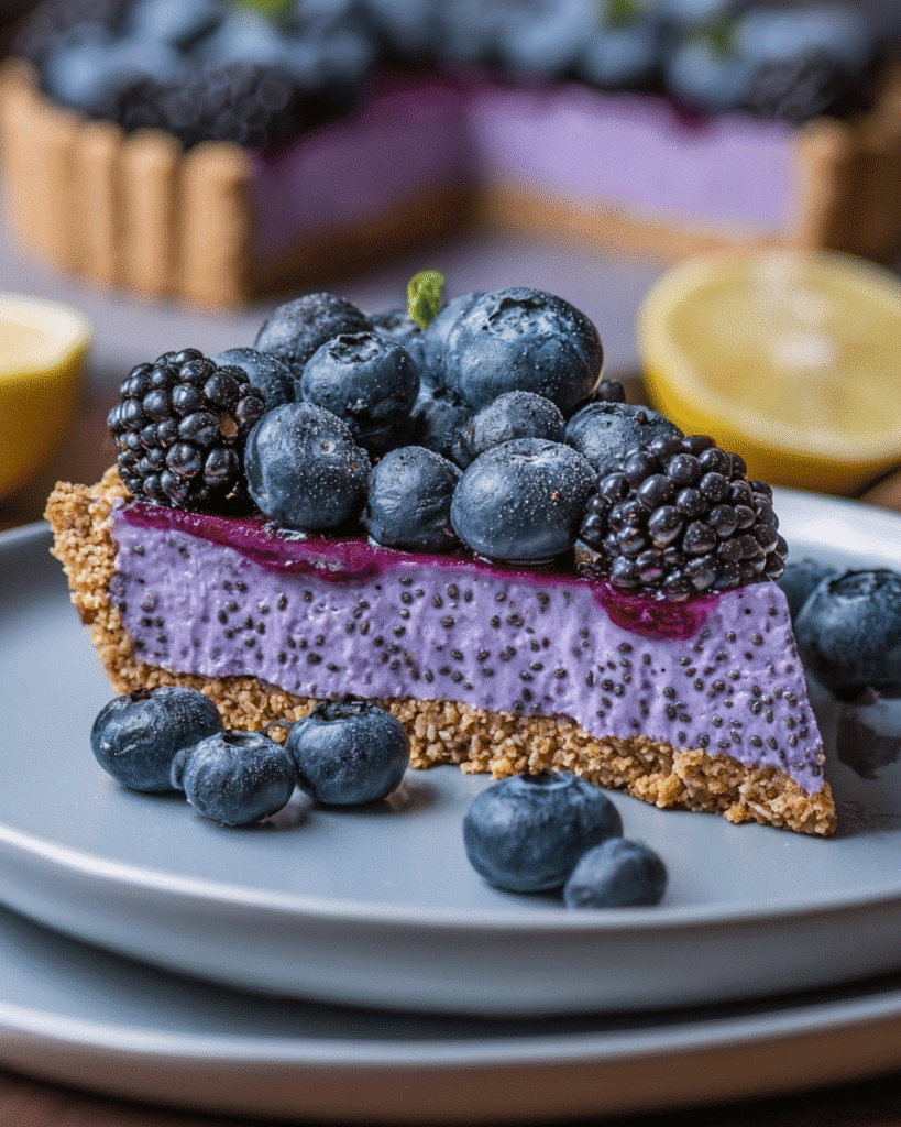 No-Bake Blueberry Chia Seed Pie: Easiest Dessert Ever!