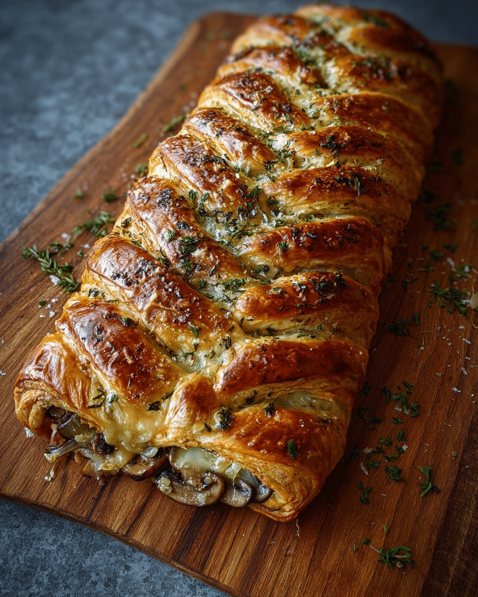 Herbed Mushroom & Gruyère Pastry Plait: A Stunning Appetizer Hack