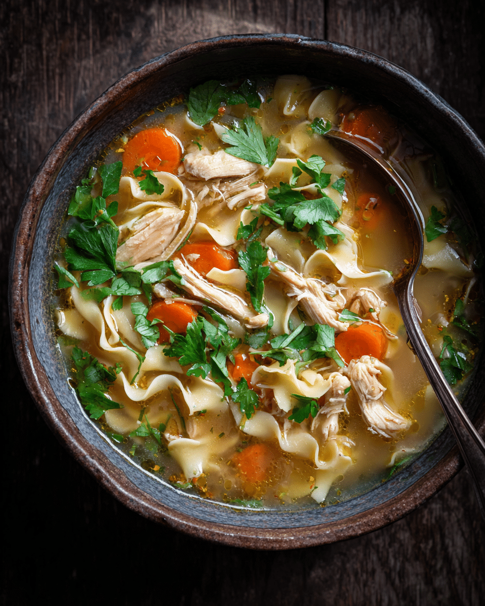 Classic Ginger Garlic Chicken Noodle Soup: Comfort in a Bowl!