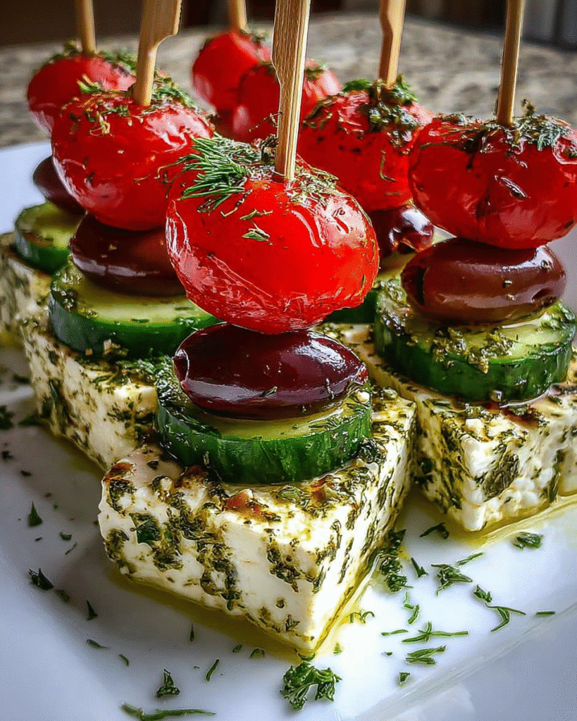 How Greek Cucumber Feta Skewers Will Rock Your Summer Party