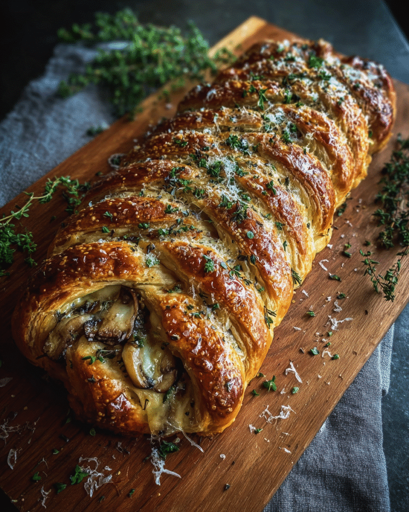 Herbed Mushroom & Gruyère Pastry Plait: A Stunning Appetizer Hack