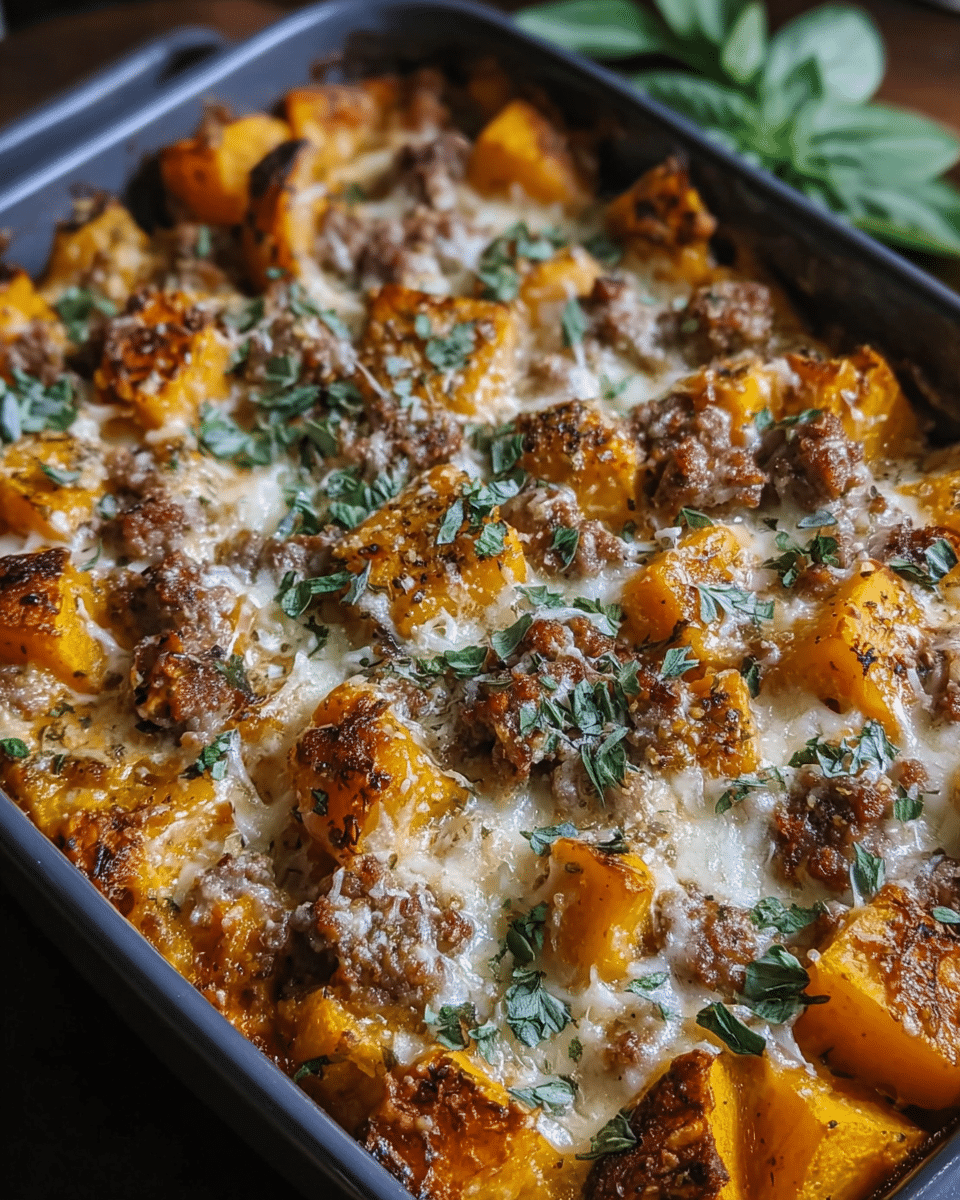 Autumn Butternut Squash Sausage Bake: Cozy Fall Comfort!