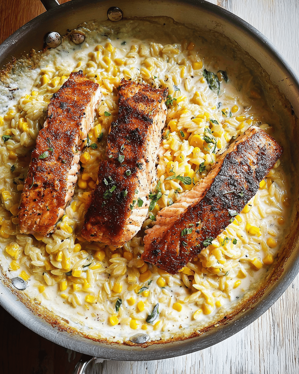 How Creamed Corn Orzo With Salmon Transforms Dinner Magic