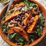 How to Make the Ultimate Massaged Kale Salad with Roasted Sweet Potato