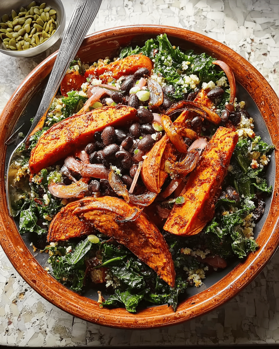 How to Make the Ultimate Massaged Kale Salad with Roasted Sweet Potato