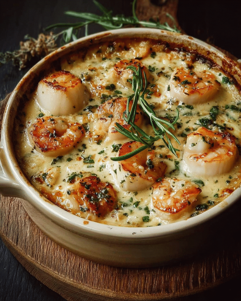 Gratin de Noix de Saint-Jacques et Crevettes: Wow Your Guests Tonight!
