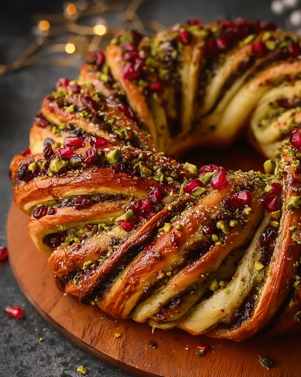 How to Make a Stunning Cranberry Pistachio Babka Bread Wreath