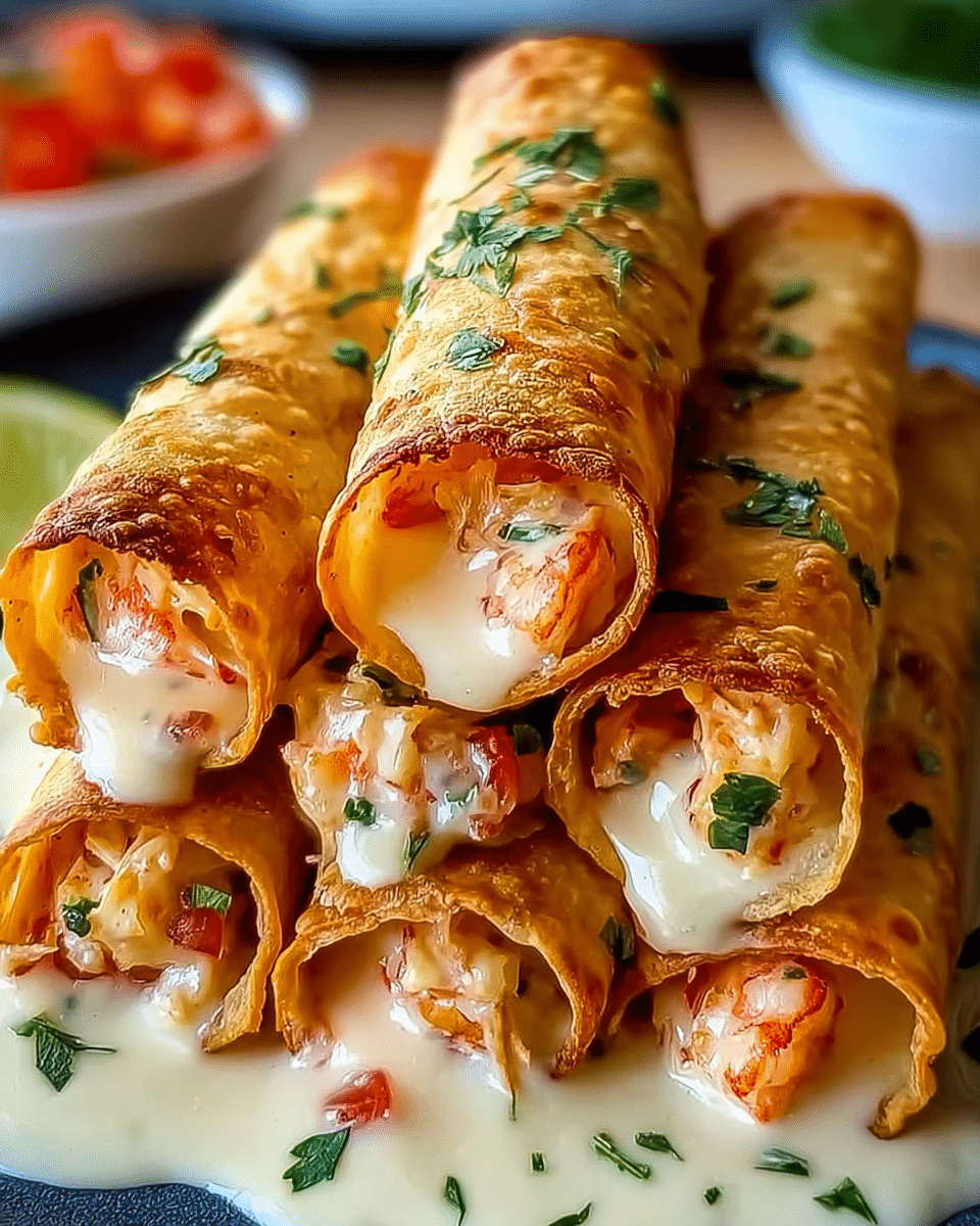 Crispy Crab And Shrimp Queso Taquitos: Mouthwatering Mexican Bites