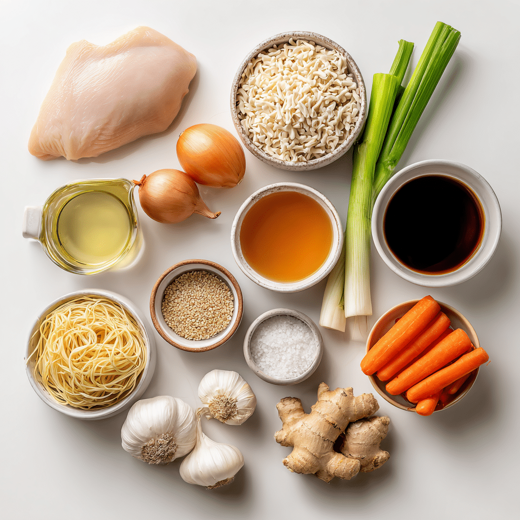 Classic Ginger Garlic Chicken Noodle Soup: Comfort in a Bowl!