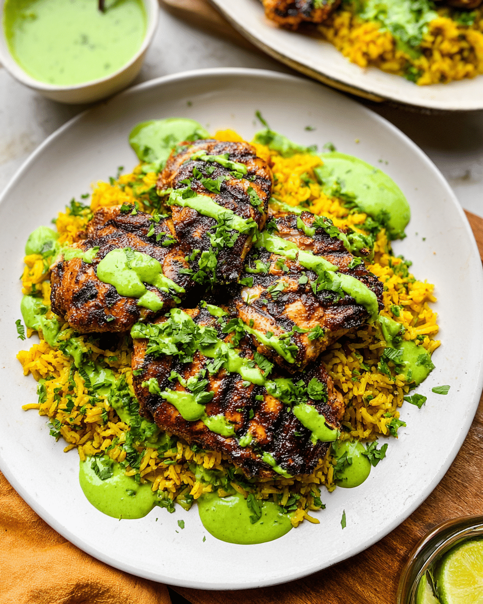 How to Make Peruvian Chicken & Rice with Green Sauce